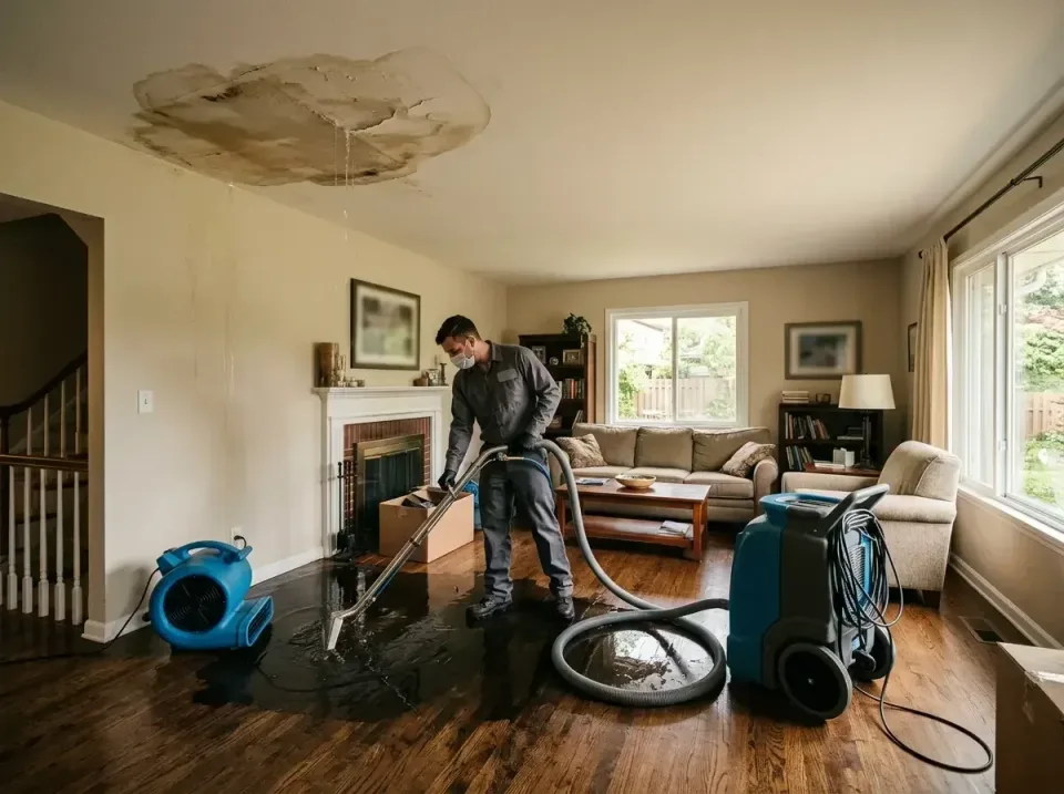 attic-pipe-burst-ceiling-drip-008 — frequently asked questions, Water Damage Restoration & Carpet Care in Rock Hill, MO